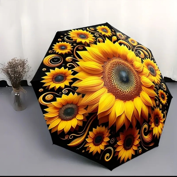 🆕️🌻☔️ SUNFLOWER BURST COMPACT UMBRELLA ☔️🌻 - Picture 2 of 6